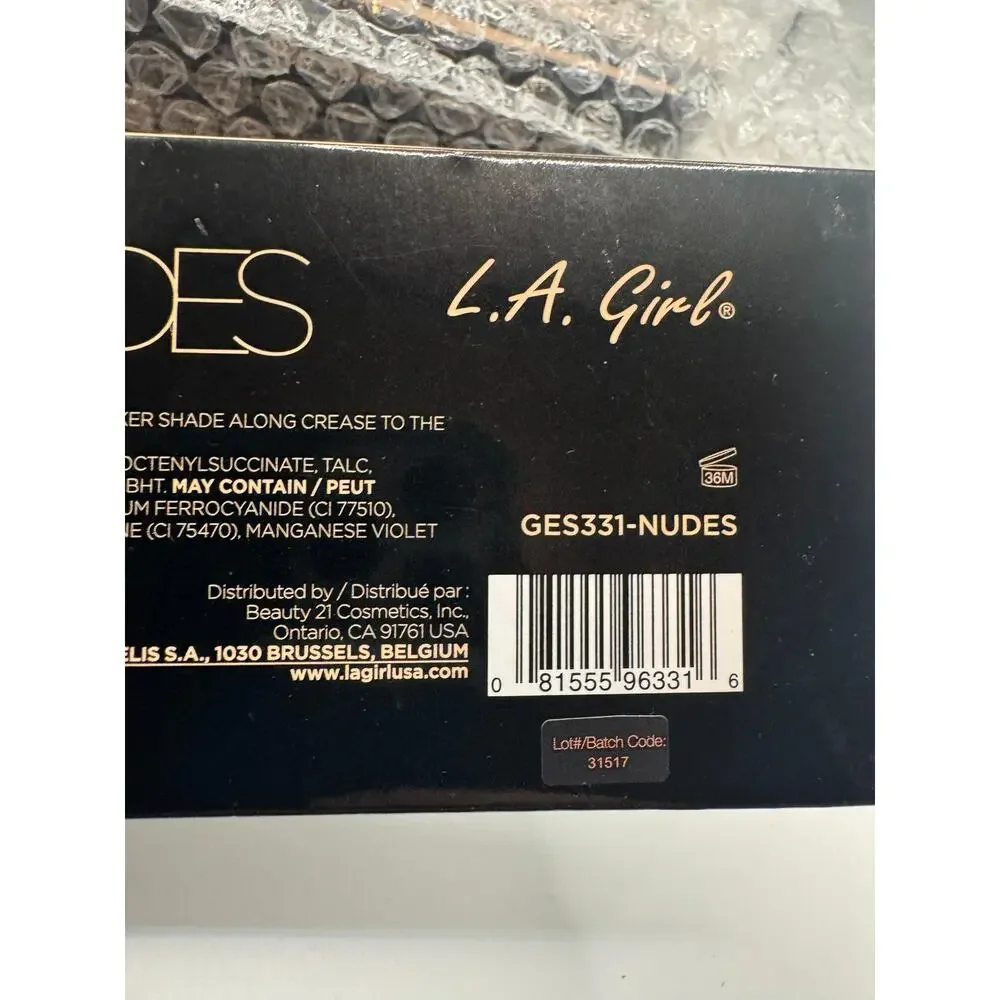 Lot of 5 L.A Girl Beauty Brick Eyeshadow Palette Nudes Colorway 0.42 Oz (12g)NIB